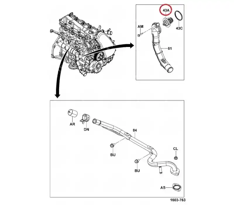 Ograniczona ilość - Termostat silnika TOYOTA 1KD