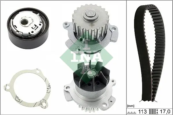 Rozrząd (pasek + rolka + pompa) INA 530 0663 30 - Produkt polecany