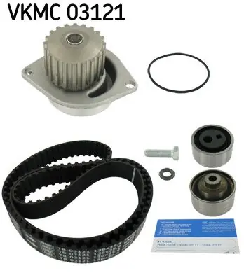 Zniżka - Rozrząd (pasek + rolka + pompa) SKF VKMC 03121