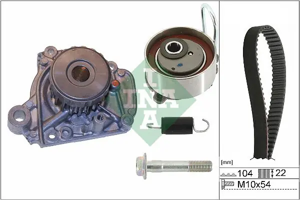 Rozrząd (pasek + rolka + pompa) INA 530050631 - Wysoka jakość