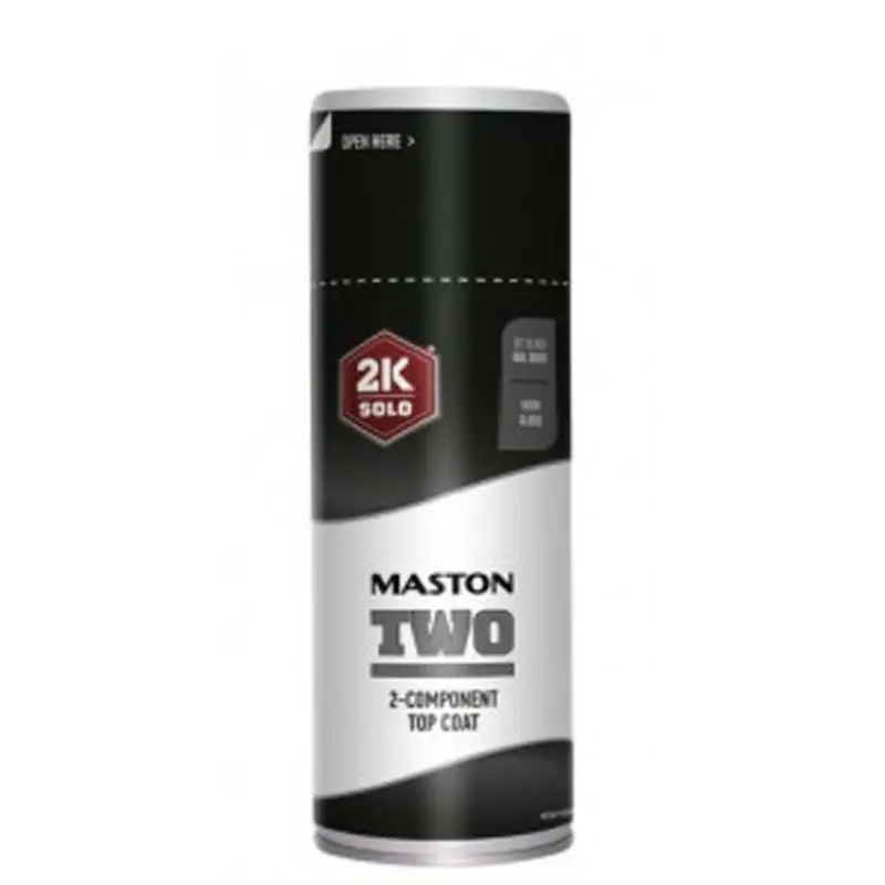 MASTON TWO 2K Jet Black 400ml Czarny Połysk - lakier dwuskładnikowy | Łatwe zamówienie