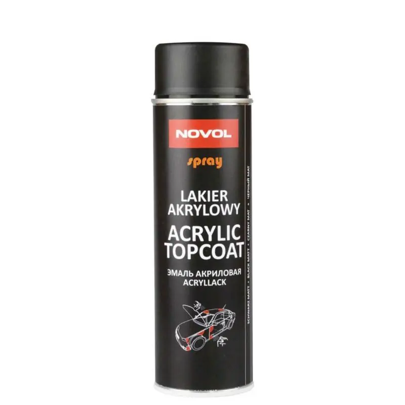 Oszczędź teraz - NOVOL ACRYL TOPCOAT 500ml CZARNY MAT