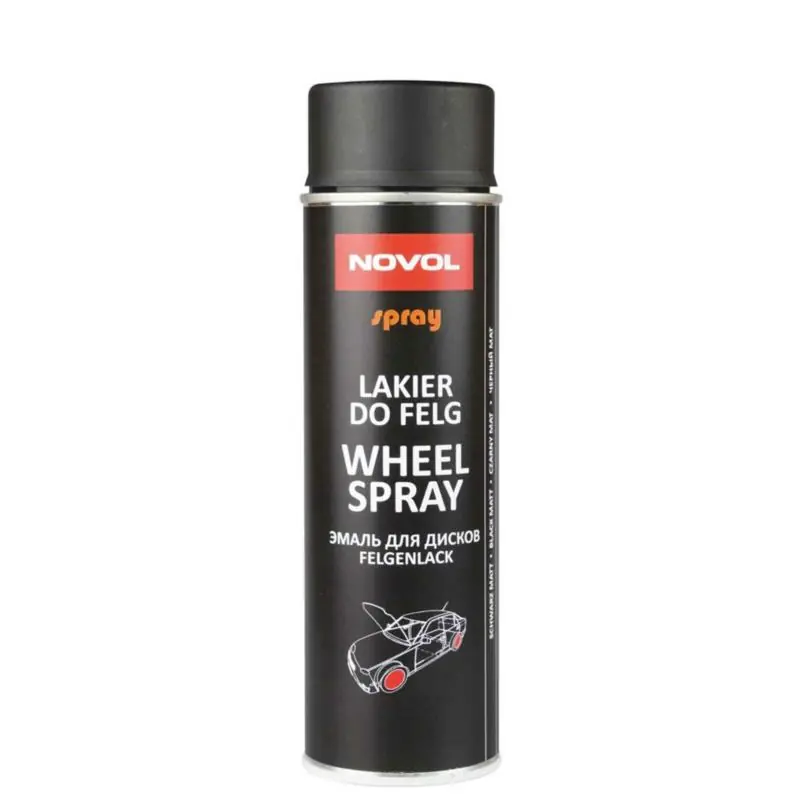 Outlet - NOVOL Lakier do felg 500ml - czarny mat