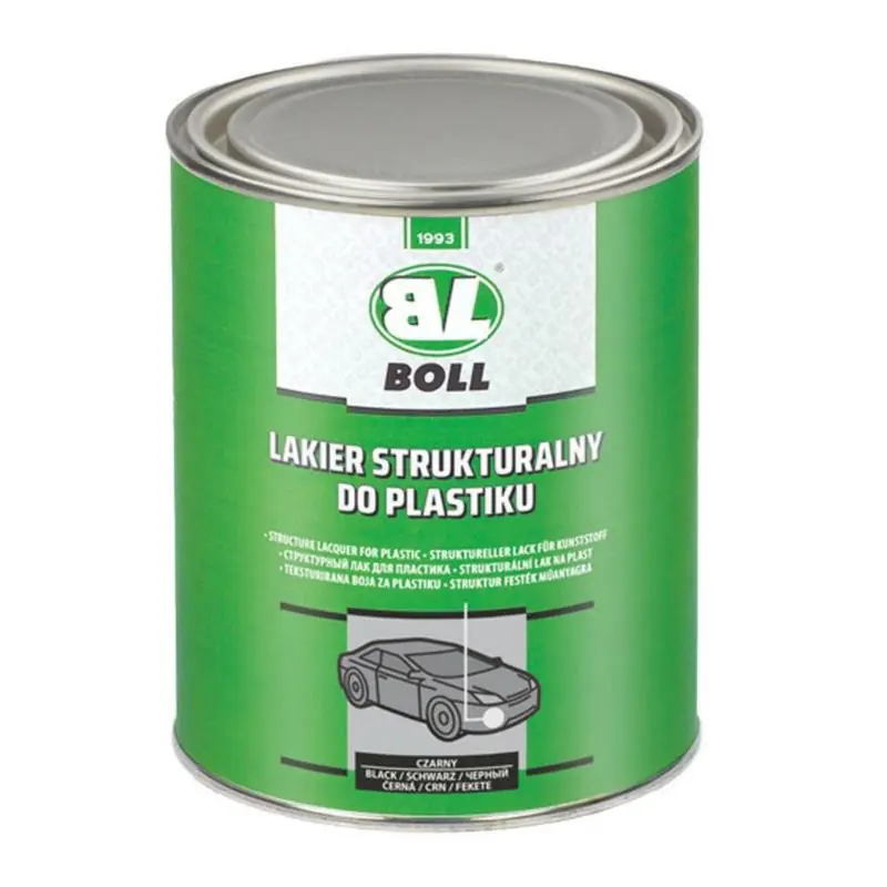 Szybka dostawa | BOLL Lakier strukturalny do plastiku 1L - Czarny