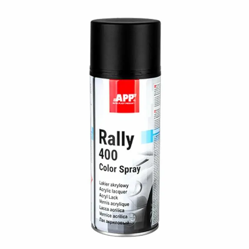 APP Rally Color Spray 400ml - lakier akrylowa (czarny mat) - Oferta limitowana