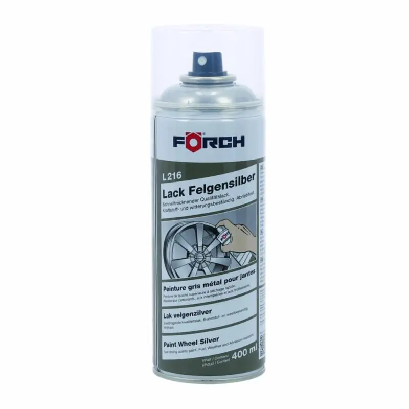 Mega okazja - FORCH L216 - lakier do felg srebrny szybkoschnący w sprayu 400ml