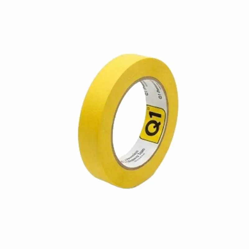 Q1 TAPES Premium Masking Tape - żółta taśma maskująca 18mm x 50m - Bezpośrednio z fabryki