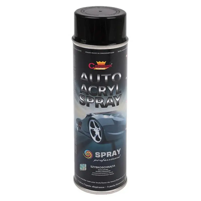 CHAMPION Auto Acryl 500ml czarny połysk - Tylko kilka sztuk