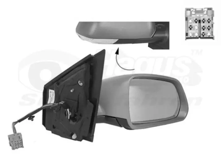 Wyjątkowa oferta - LUSTERKO VAN WEZEL 5828818 6Q0857522K