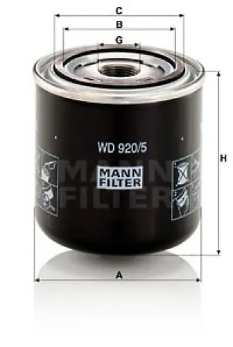 Wyjątkowa oferta | Filtr hydrauliczny MANN-FILTER WD920/5 WD9205 automat. skrzynia biegów