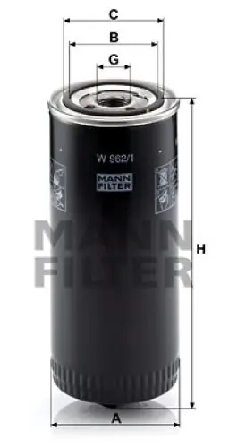 Filtr, hydraulika sterownicza MANN-FILTER W962/1 W9621 | Nowość w sprzedaży