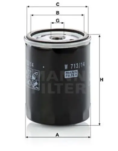 FILTR OLEJU MANN-FILTER W71314 BMC LEYLAND-FREIGHT ROVER - Bardzo popularny produkt