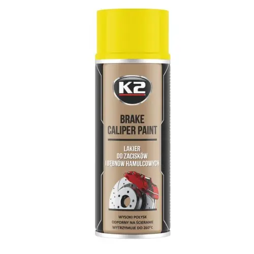 Zapasy na wyczerpaniu - LAKIER DO ZACISKÓW Farba Spray K2 400ML Żółty