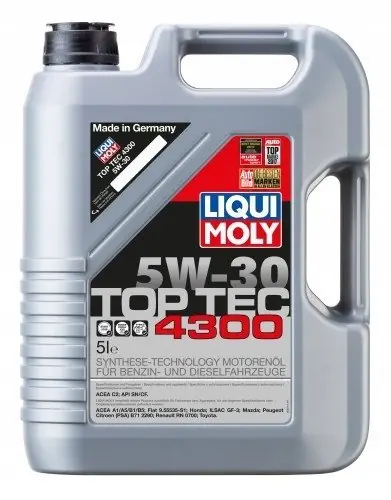 Kupuj bezpiecznie - Olej silnikowy 5W-30 LIQUI MOLY 2324 5W304 TOP TEC 4300 5L