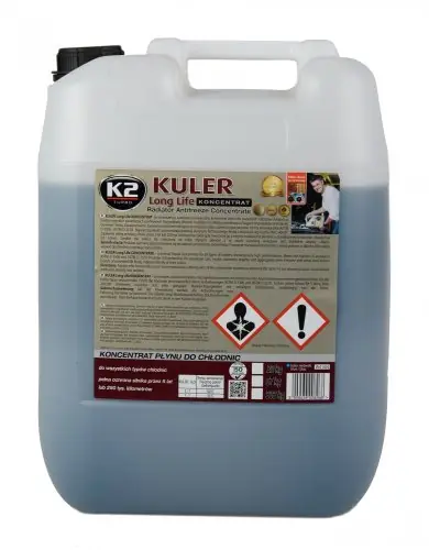 Wysoka jakość - PLYN DO CHLODNIC K2 W416N KULER 20L KONC NIEBIESK