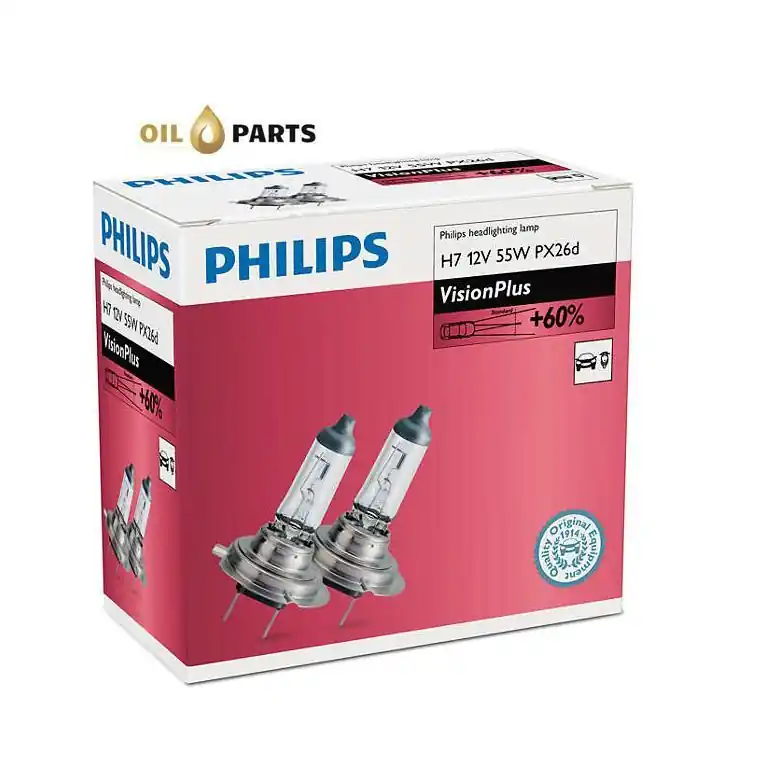 Łatwy zwrot | Philips Żarówki h7 12v 55w px26d +60% Set 2 Sztuki