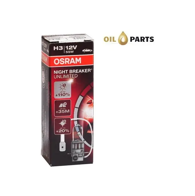 ŻARÓWKA OSRAM H3 NIGHT BREAKER +110% karton 1szt. - Duży rabat