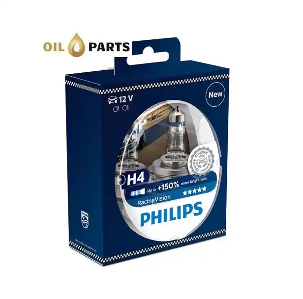 ŻARÓWKA PHILIPS H4 RACINGVISION +150% set 2szt. - Cena producenta