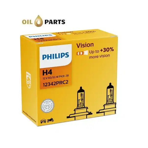 Sprawdź teraz | ŻARÓWKA PHILIPS H4 VISION +30% karton 2szt.