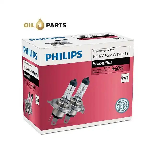 ŻARÓWKA PHILIPS H4 VISION +60% karton 2szt. | Jeszcze taniej