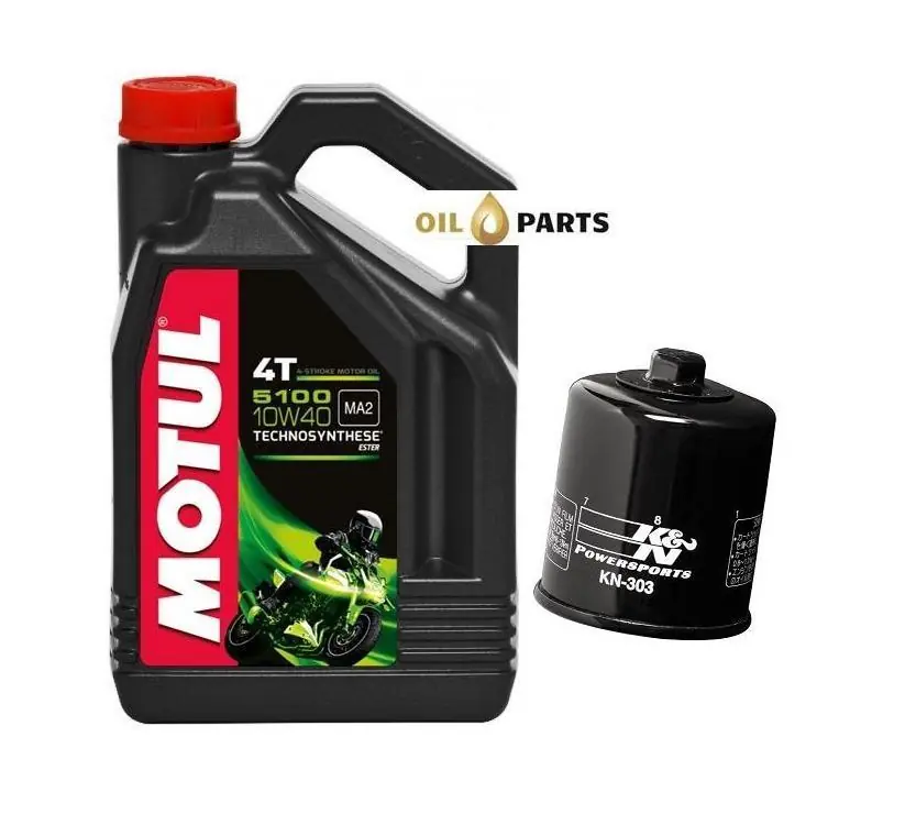 Motul 5100 4t 10W40 4l+ K&N Filtr Oleju Kn-303 - Nowy produkt