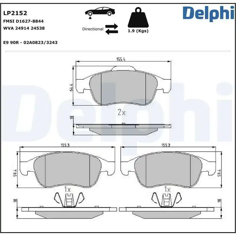 KLOCKI HAM.PRZEDNIE GR.18,0 RENAULT GRAND SCENIC, MEGANE, SCENIC 11/08> | Ulubieniec klientów