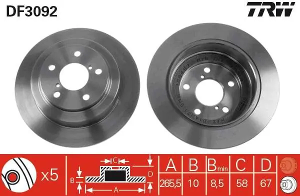 TARCZA HAM. TYLNA SUBARU FORESTER (SF),FORESTER (SG),IMPREZA COUPE (GFC),IMPRE | Wybór klientów