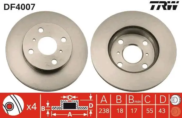 TARCZA HAM. TOYOTA PASEO COUPE (EL54),STARLET (_P8_),STARLET (EP91),TERC - Wyprzedaż zapasów