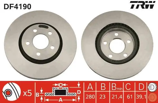Właśnie dodano - TARCZA HAM. PRZEDNIA (280X23MM) CHRYSLER PT CRUISER 06/00-