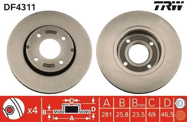 Oferta specjalna - TARCZA HAM. MCC,MITSUBISHI FORFOUR,COLT CZC CONVERTIBLE,COLT VI