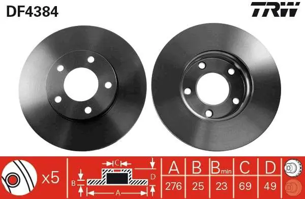 TARCZA HAM. PRZEDNIA MAZDA 3 (BK) 03- MAZDA 5 (CR19) 05- | Oferta