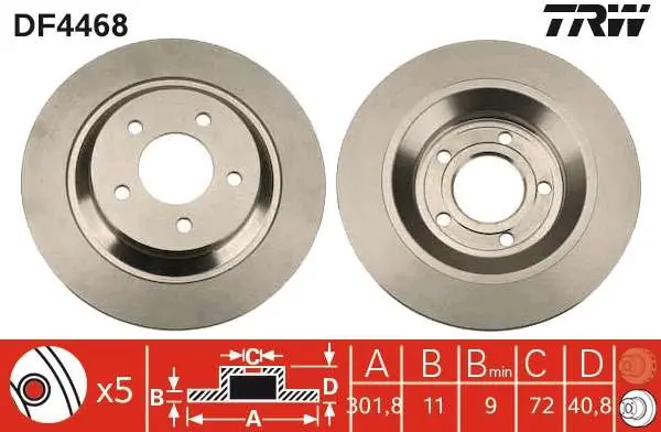 TARCZA HAM. TYLNA 302X11MM MAZDA 5 (CR19) 03/2005=> | Top produkt