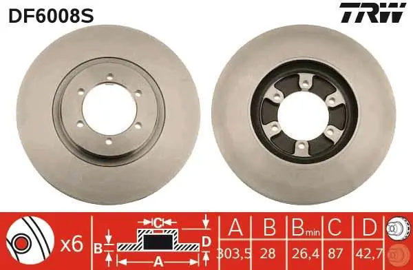 TARCZA HAM. PRZEDNIA 303X28MM HYUNDAI TERRACAN (HP) 12/2001=> | Oferta specjalna