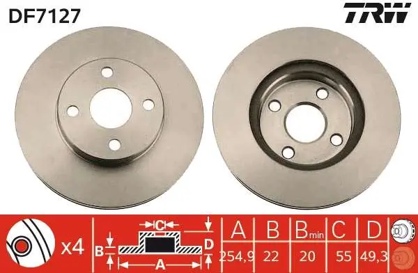 Właśnie dodano | TARCZA HAM. PRZEDNIA TOYOTA COROLLA (_E12U_, _E12J_) 2.0 D4D 06/2004=>