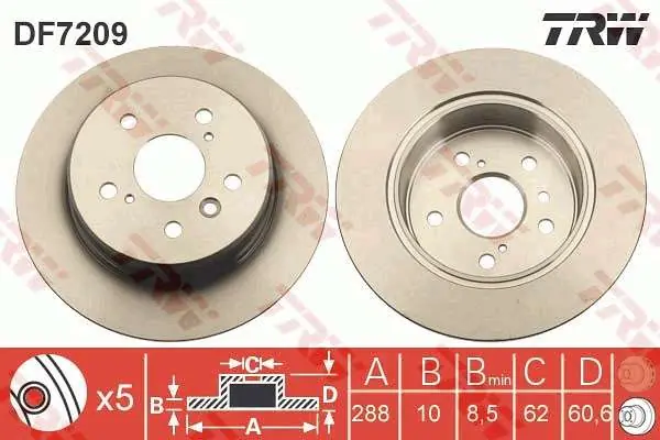Tylko przez ograniczony czas - TARCZA HAM. LEXUS,TOYOTA RX (XU1),HARRIER