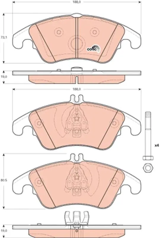 Sprawdzony produkt | KLOCKI HAM. PRZEDNIE MERCEDES C-KLASA W204 2007=>