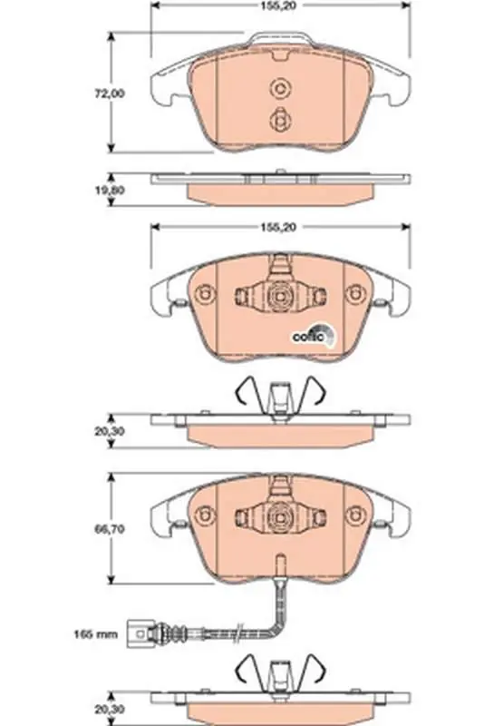 KLOCKI HAM. PRZEDNIE VW TIGUAN (5N_) 07- VW SHARAN 2010=> SEAT ALHAMBRA 2010=> - Cena specjalna