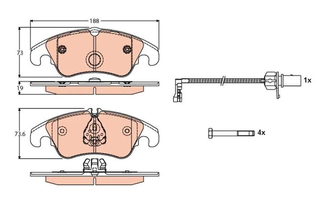 KLOCKI HAM. PRZEDNIE AUDI A4, A5, Q5, S5 06/2007=> | Nowość w sklepie