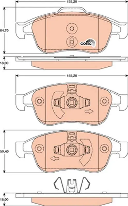 Oszczędź teraz | KLOCKI HAM.PRZEDNIE GR.18,0 RENAULT GRAND SCENIC, MEGANE, SCENIC 11/08>