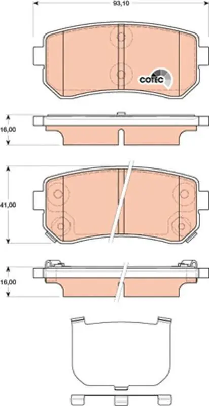 Supercena - KLOCKI HAM.TYLNE Z CZUJNIKIEM AKUSTYCZNYM GR.15,2 HYUNDAI I30 07-MANDO