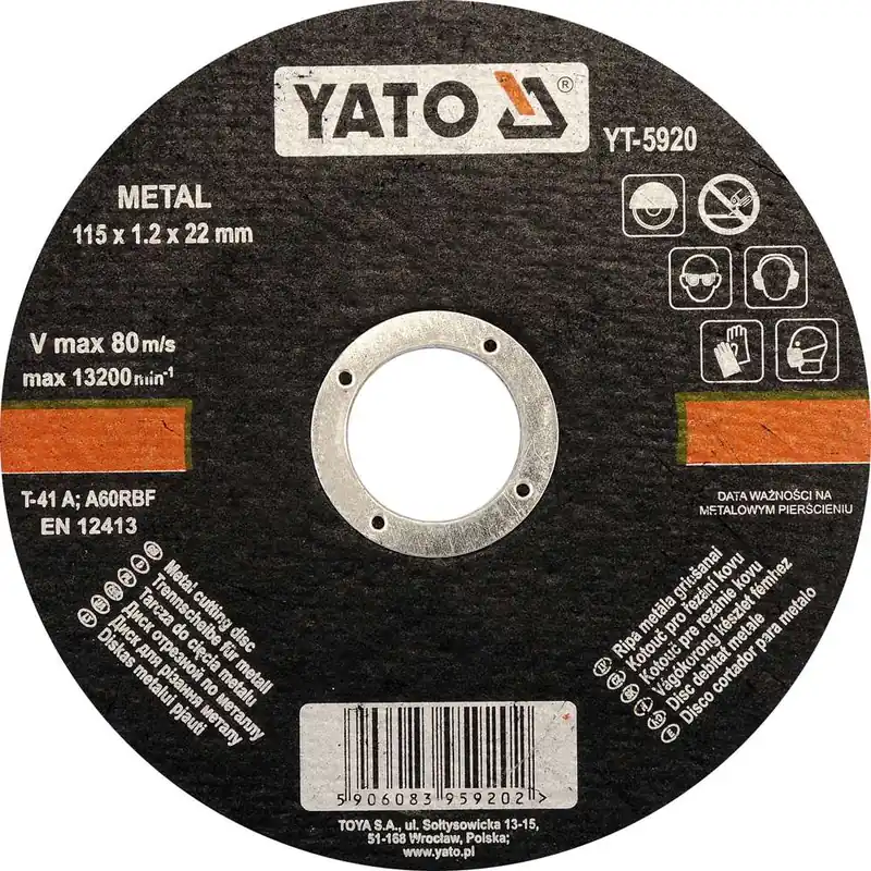Wysyłka od ręki | TARCZA DO CIĘCIA METALU 115X1.2X22