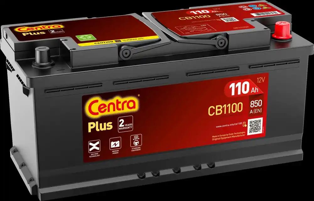AKUMULATOR 110AH/850A +P 392X175X190 CENTRA PLUS PLUS Z PRAWEJ 392X175X190 - Świetna oferta