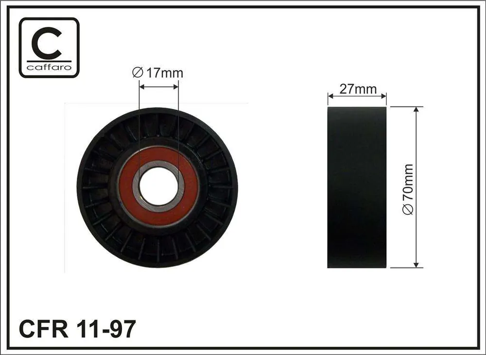 ROLKA NAPINACZA 70X17X27 PLASTIK-GŁADKA, ŁOŻYSKO NACHI JAPAN | Jeszcze taniej
