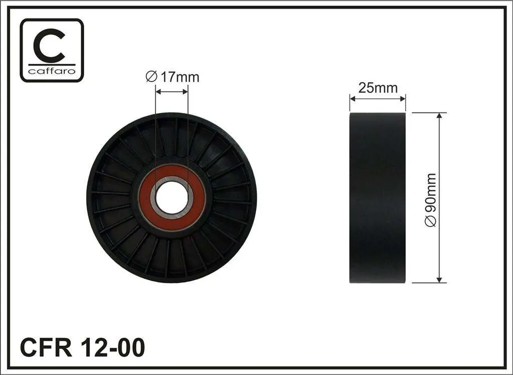 ROLKA NAPINACZA 90X17X25 PLASTIK-GŁADKA, ŁOŻYSKO NACHI JAPAN - Ekstra rabat
