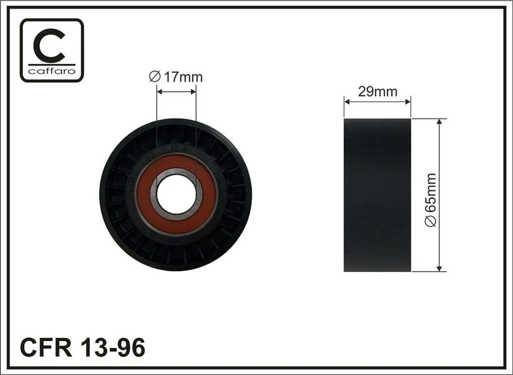 Jakość premium - ROLKA NAPINACZA 65X17X29 PLASTIK-GŁADKA, ŁOŻYSKO NACHI JAPAN