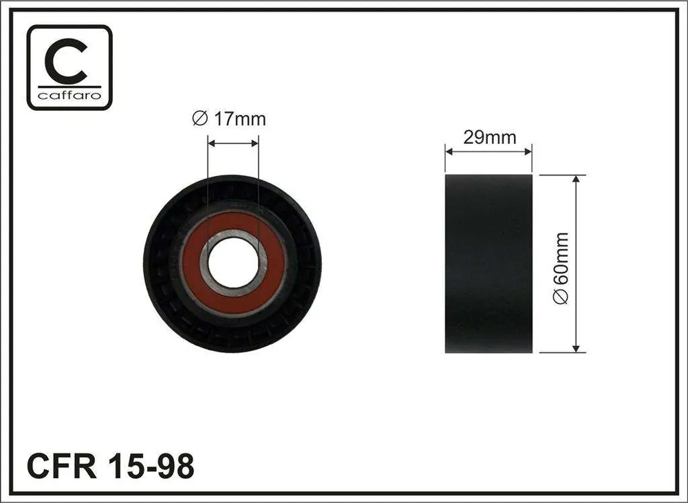 Superoferta | ROLKA NAPINACZA 60X17X29 PLASTIK-GŁADKA, ŁOŻYSKO NACHI JAPAN
