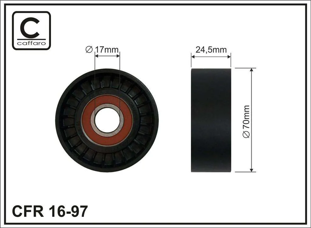 ROLKA NAPINACZA 70X17X24.5 PLASTIK-GŁADKA, ŁOŻYSKO NACHI JAPAN | Nowość już dostępna