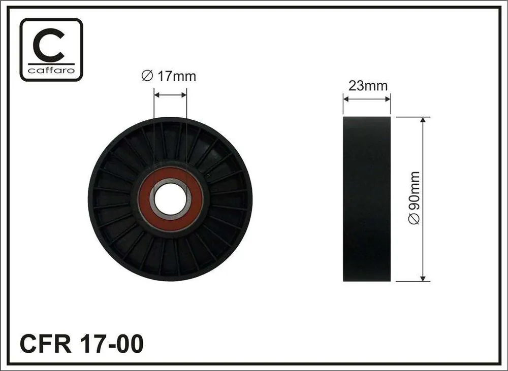 ROLKA NAPINACZA 90X17X23 PLASTIK-GŁADKA, ŁOŻYSKO NACHI JAPAN - Oferta kończy się wkrótce
