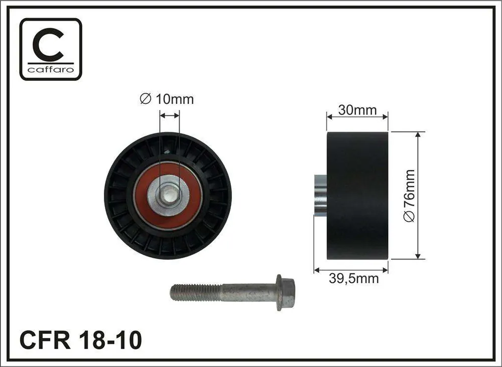 Outlet | ROLKA NAPINACZA 76X10X30 PLASTIK-GŁADKA, ŁOŻYSKO NACHI JAPAN
