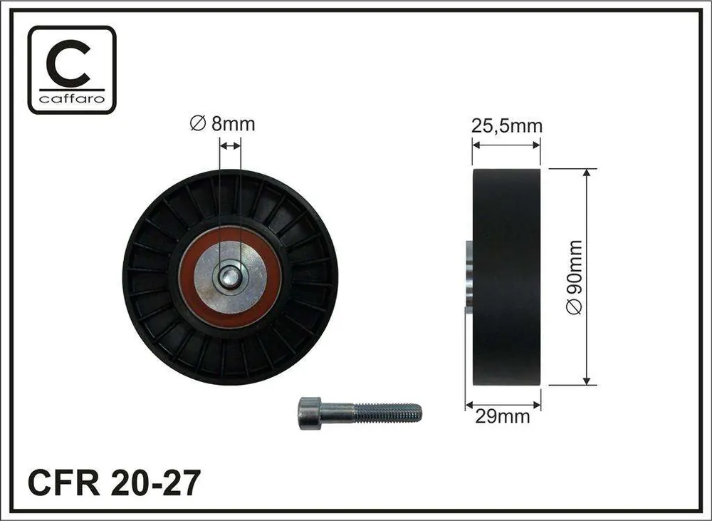 ROLKA NAPINACZA 90X8X25 PLASTIK-GŁADKA, ŁOŻYSKO NACHI JAPAN - Popularny produkt